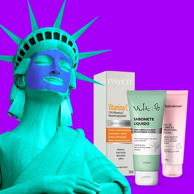 Liberdade com produtos de skincare