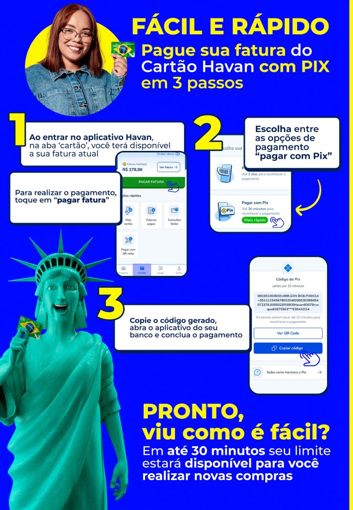 Infográfico PIX Havan