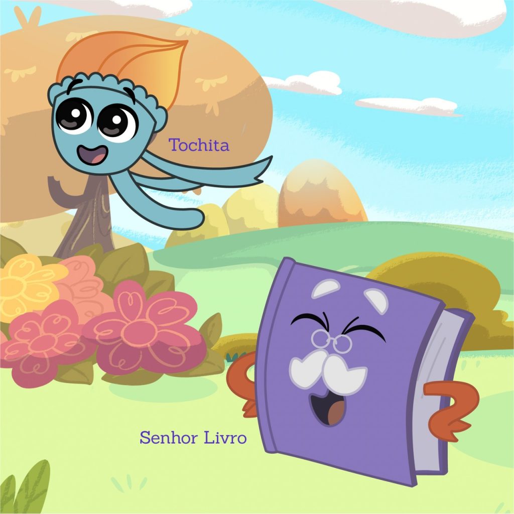 Personagens Tochita e Senhor Livro da Turminha da Havan