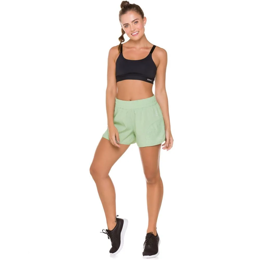 shorts de tactel verde moda fitness Havan