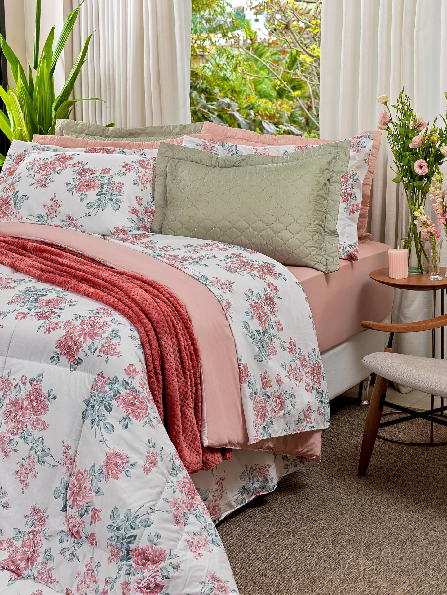 Decoração de primavera no quarto