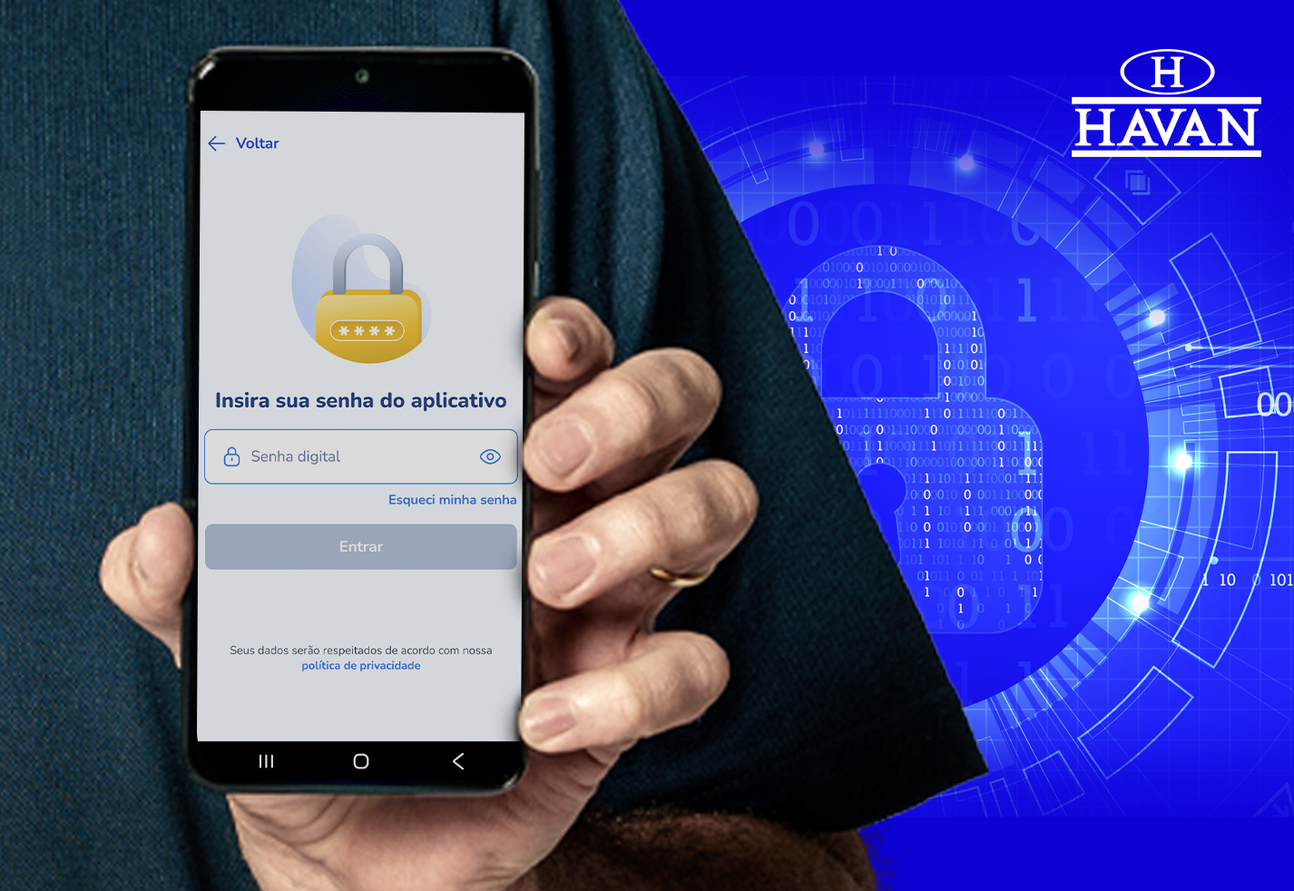 Segurança digital na escolha de senhas Havan