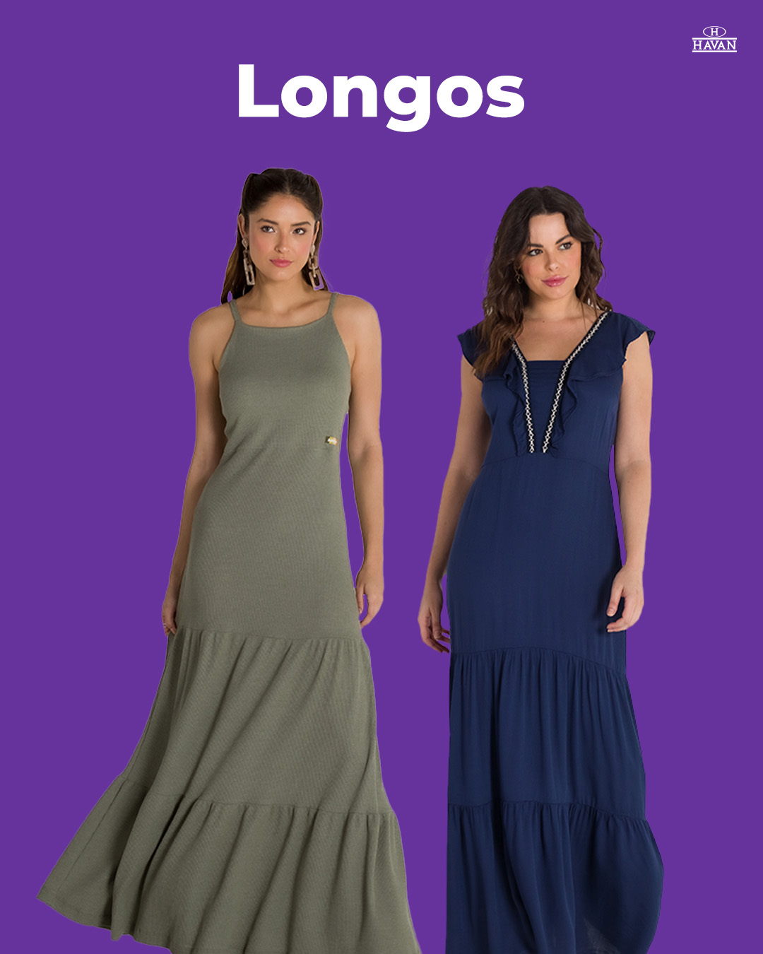 Post Blog Havan Tipos de vestidos Longos